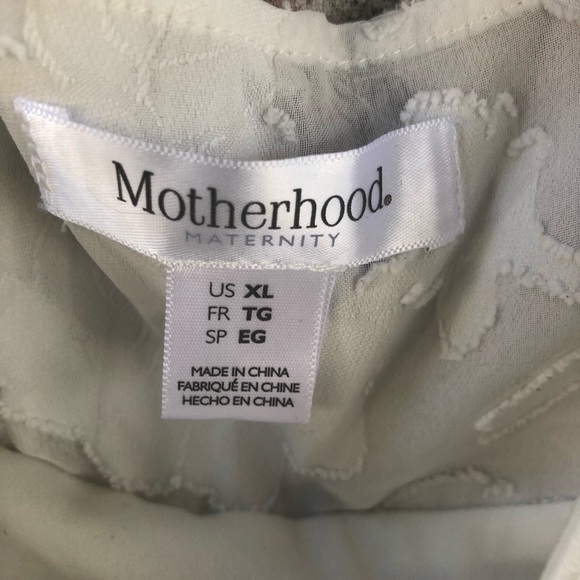 Motherhood Maternity Ivory Floral Blouse XL - Picture 3 of 4